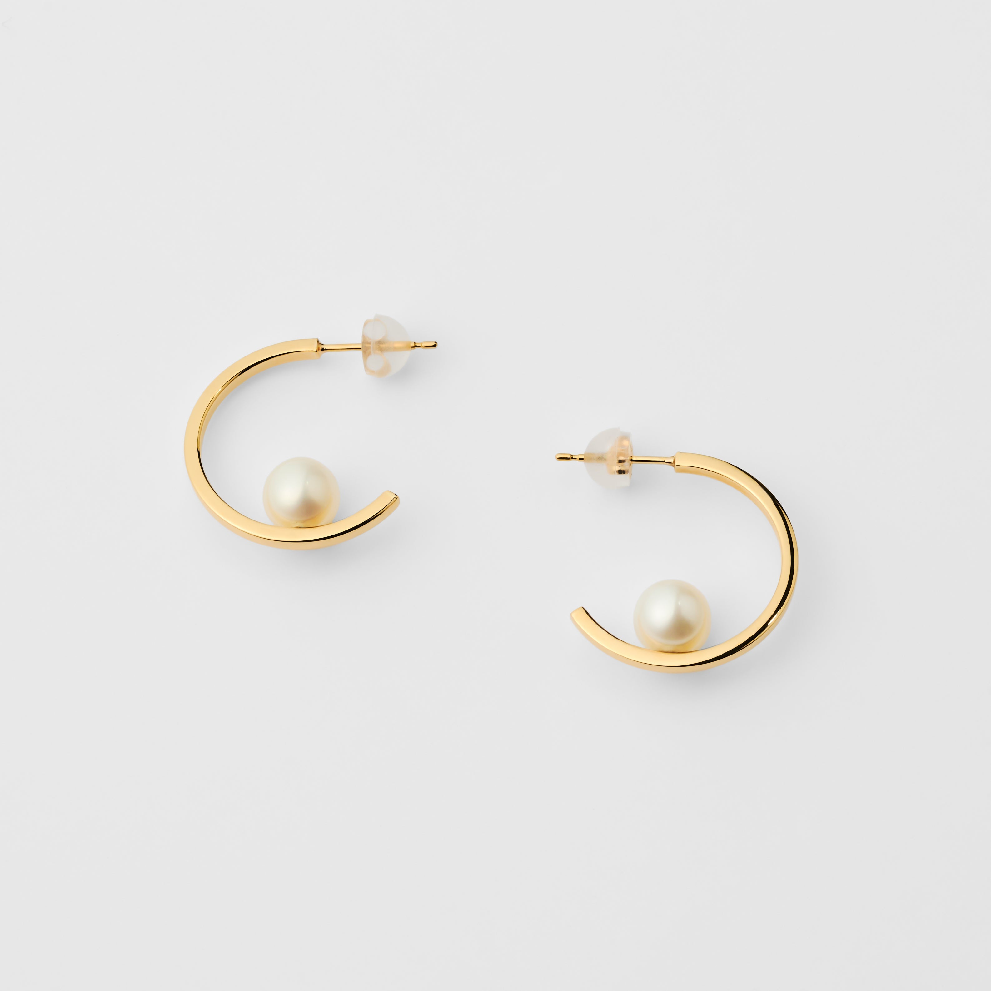 K18 淡水パール フープピアス - me.（エムイードット）