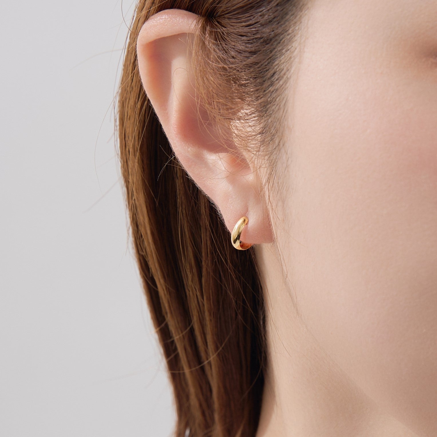 K18 月甲 フープピアス- me.（エムイードット）