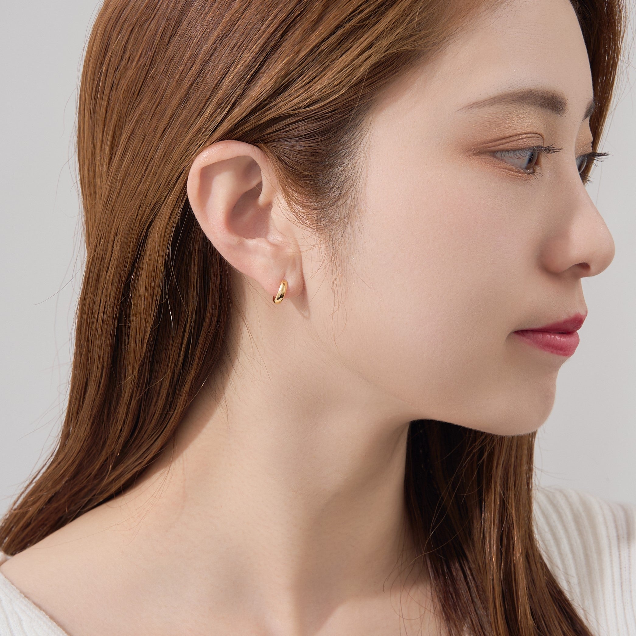 K18 月甲 フープピアス- me.（エムイードット）