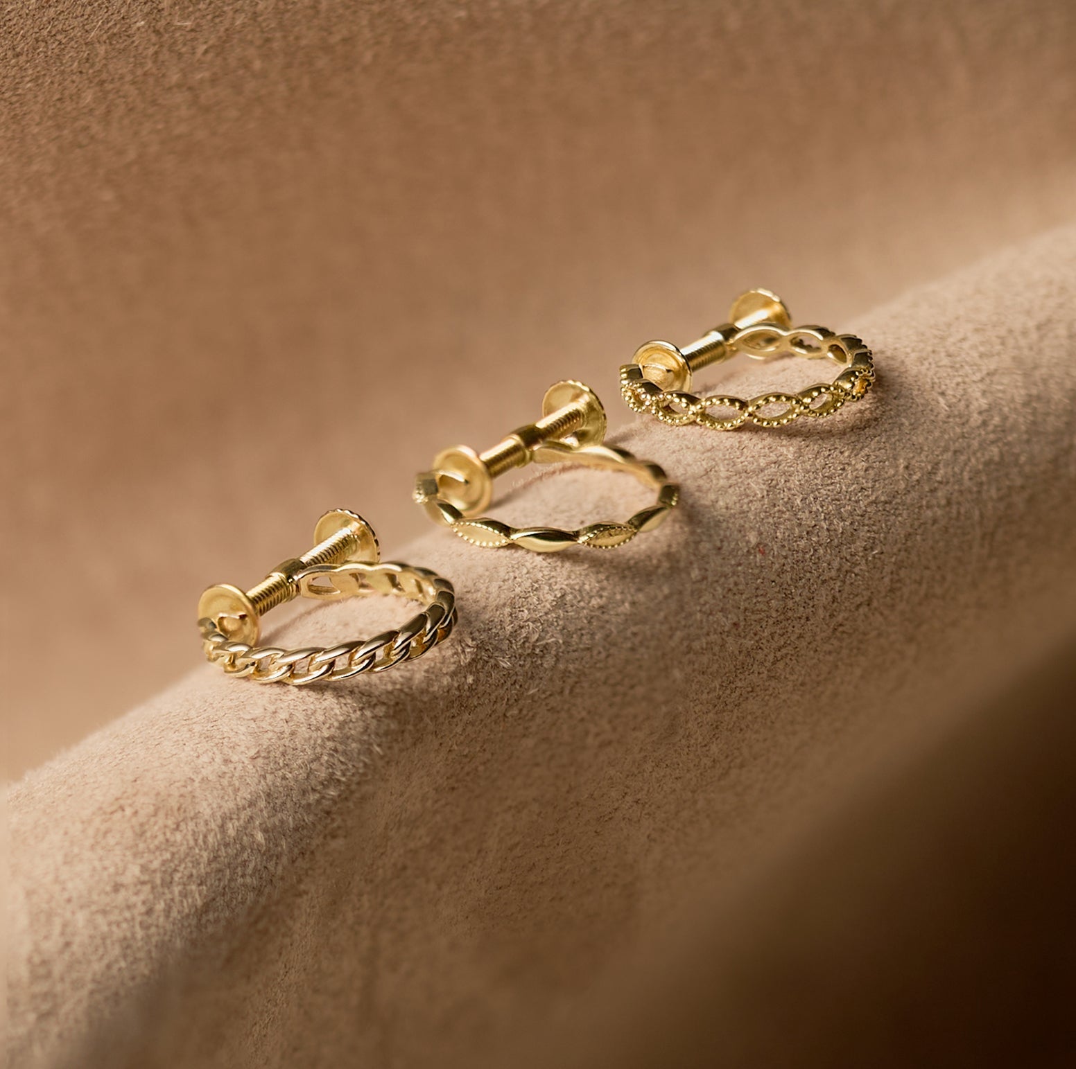 K10 フープイヤリング ネジ式（03）（YG/WG）- me.（エムイードット）