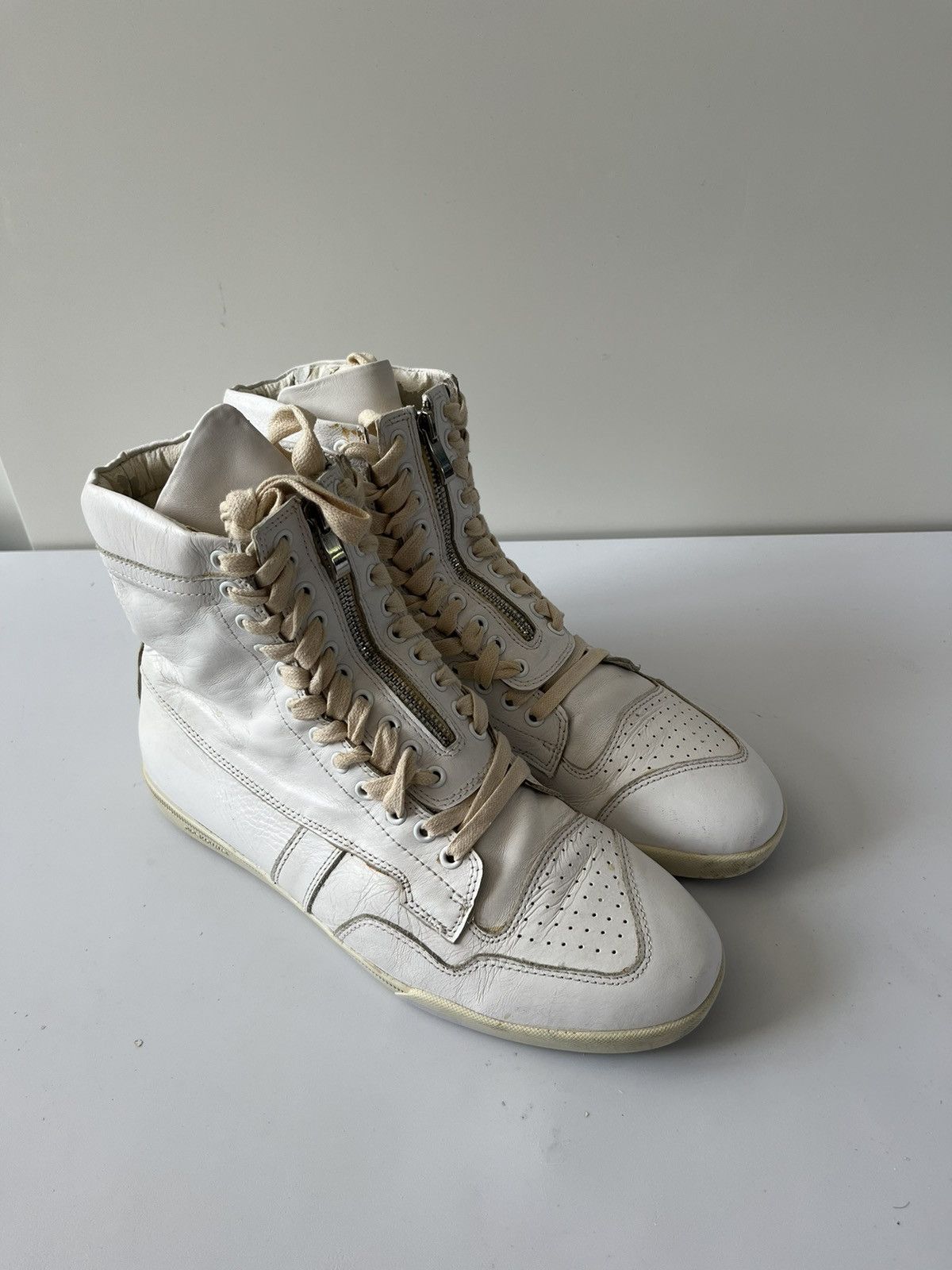 Dior × Hedi Slimane Dior Homme AW04 “VOTC” Zip Up High Top Boxing