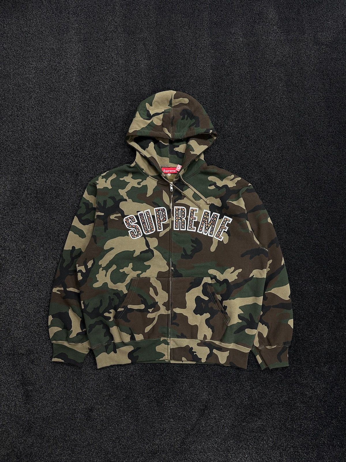 B.B. Simon × Supreme Supreme b.b. Simon Studded Zip Up Hoodie Camo