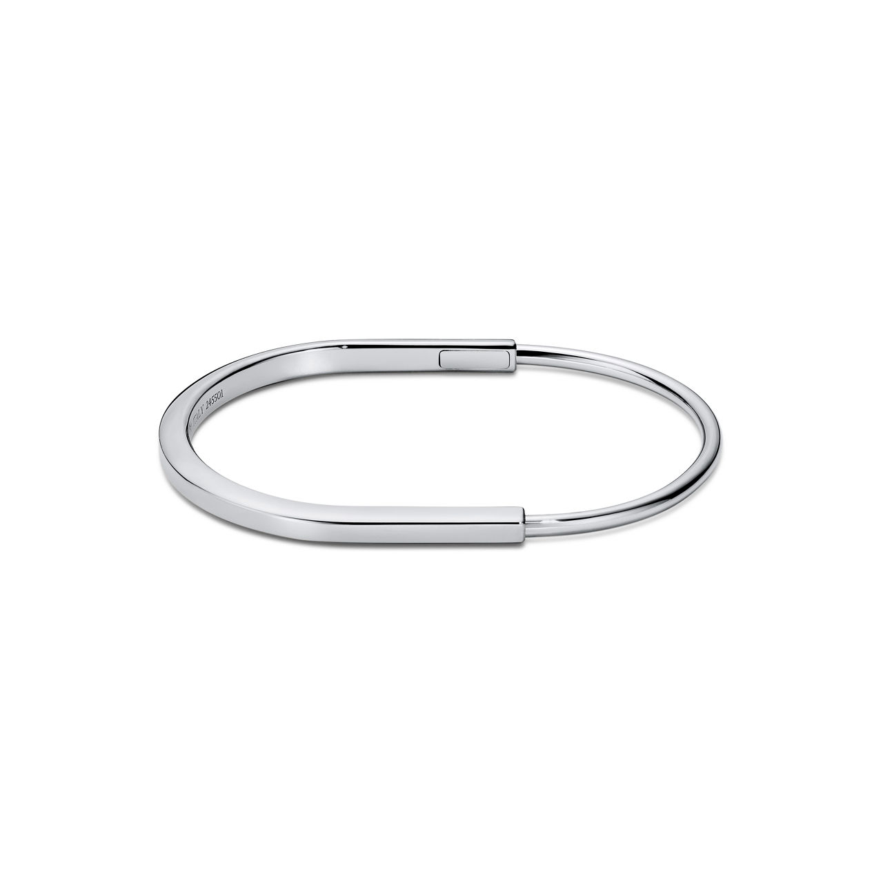 Tiffany Lock:Narrow Bangle in White Gold | Tiffany & Co. US