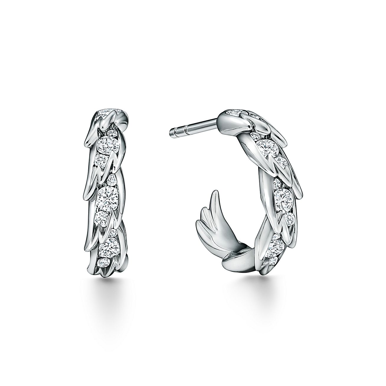 バード オン ア ロック by ティファニー ウィングス フープ ピアス