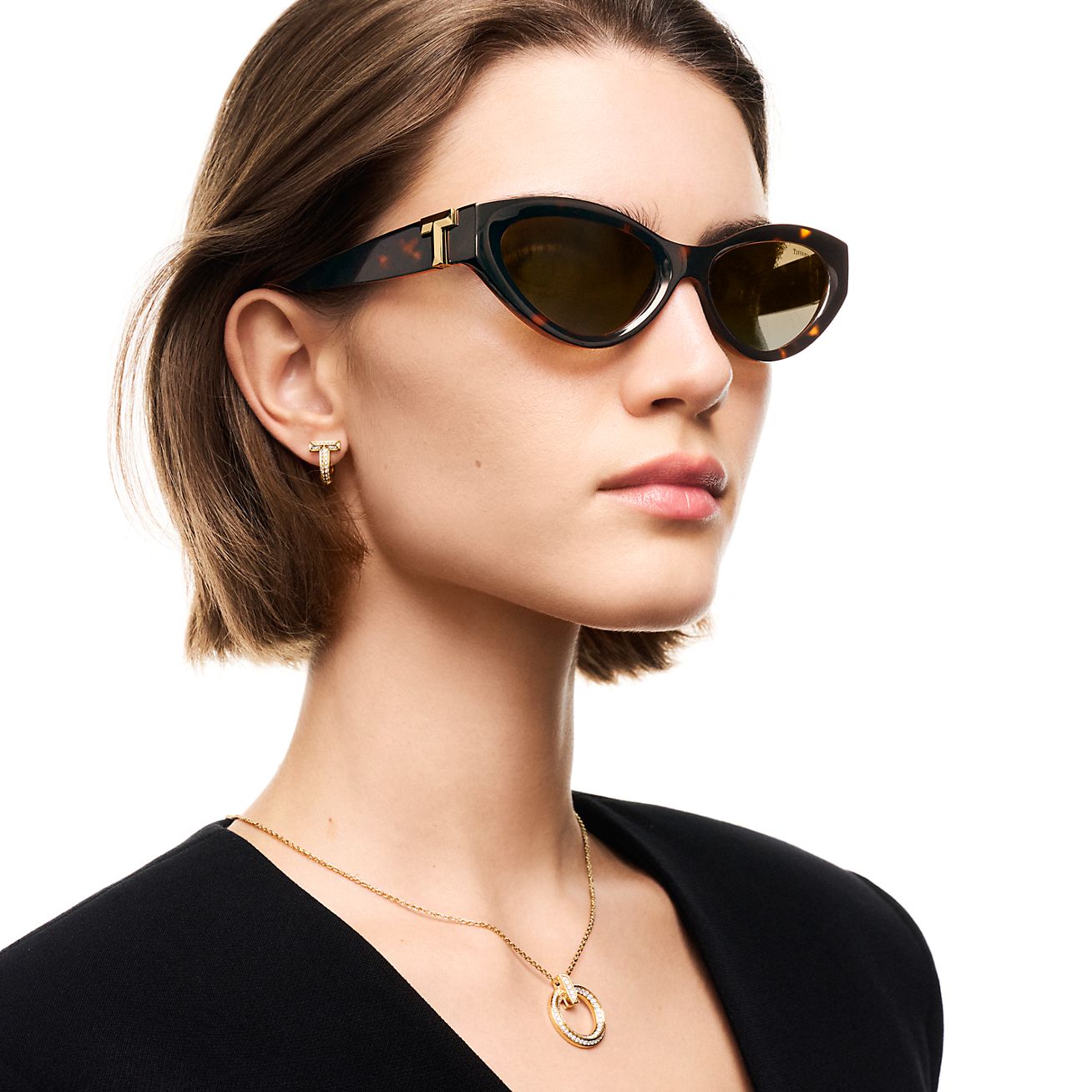 ティファニー T サングラス トータス アセテート ブラウン