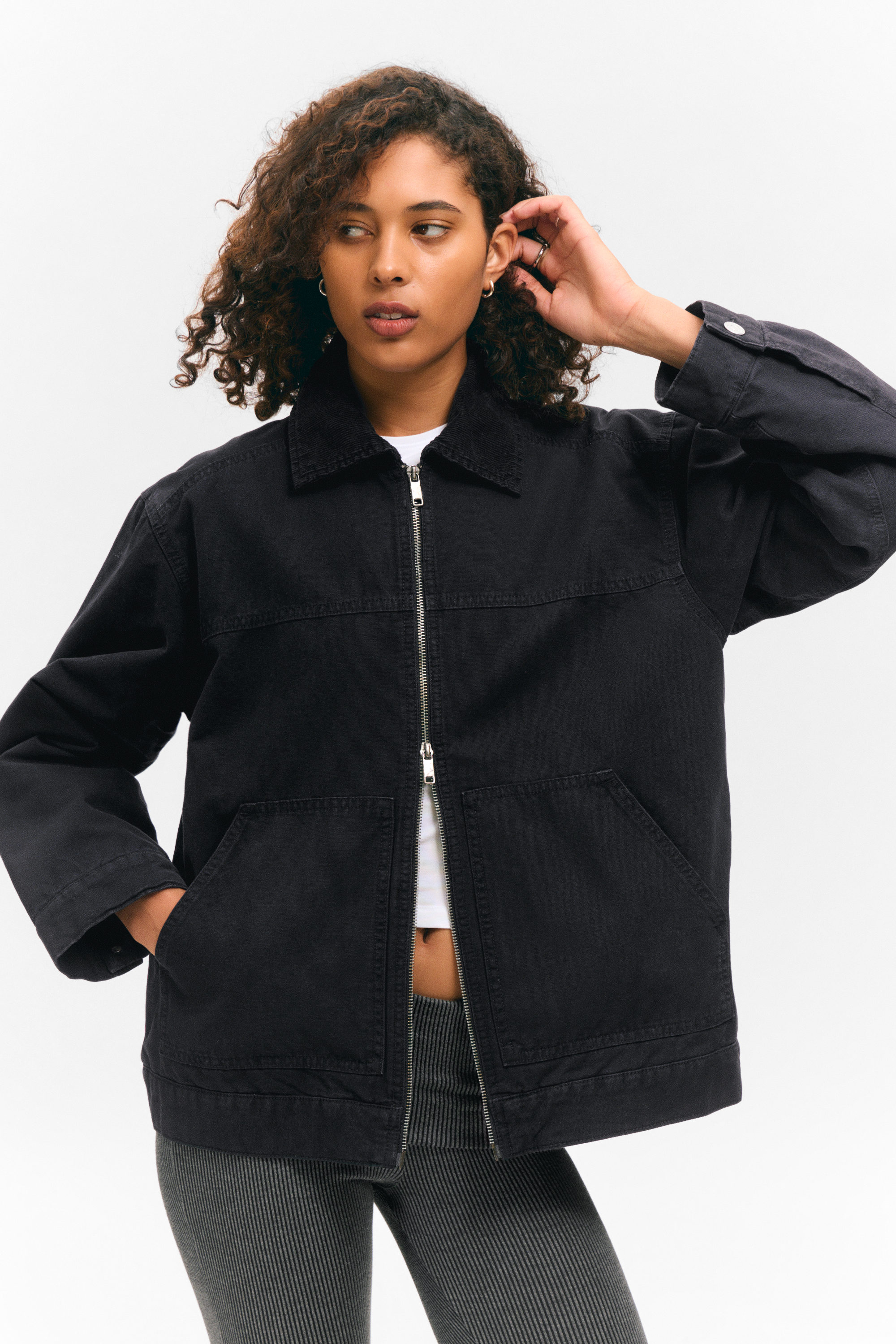 short wool blend jacket - Black | Weekday WW