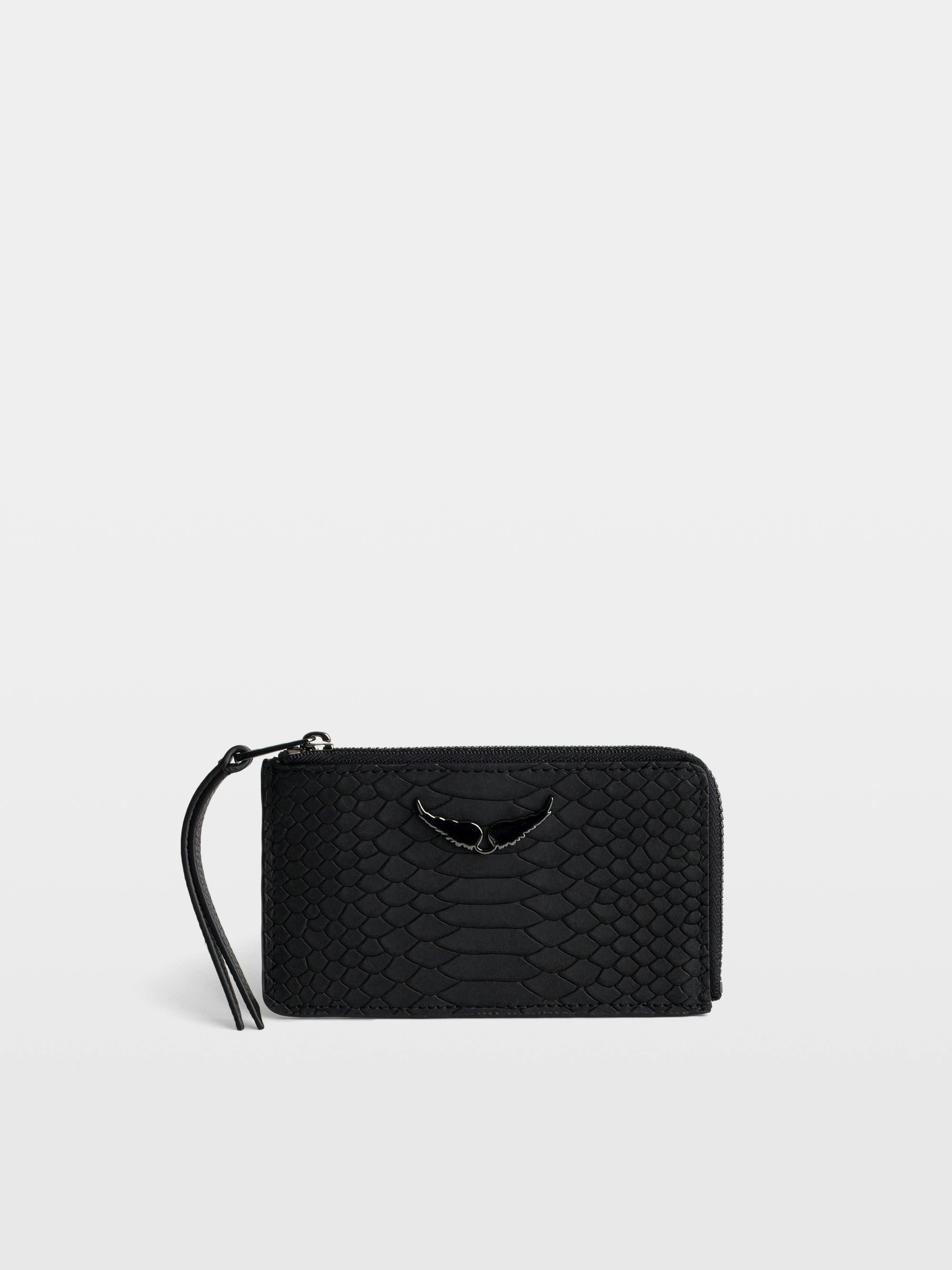 Black Card Holder Elegant Python Leather | Zadig&Voltaire