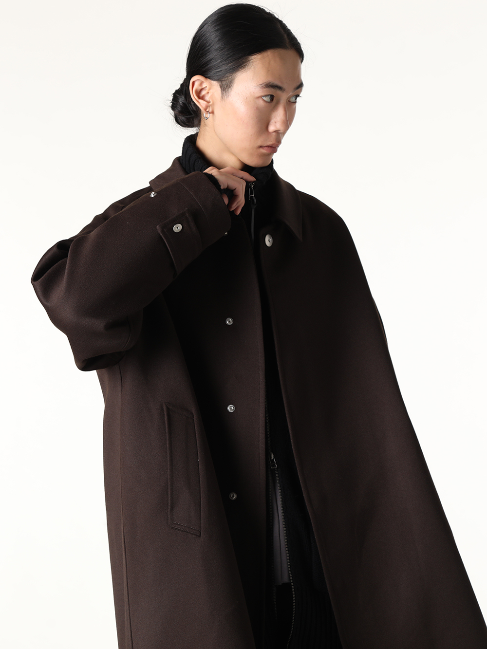 Omar Afridi Balmacaan Coat Driver's Knit Style -FASCINATE