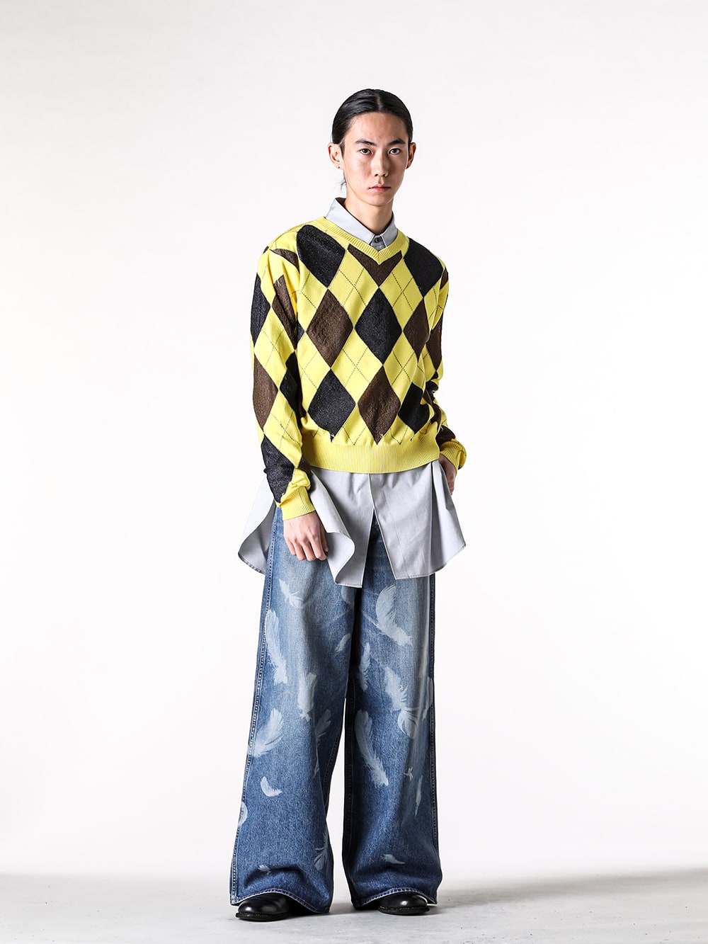 MASU 2025SS アーガイルニット レイヤード春スタイリング -FASCINATE