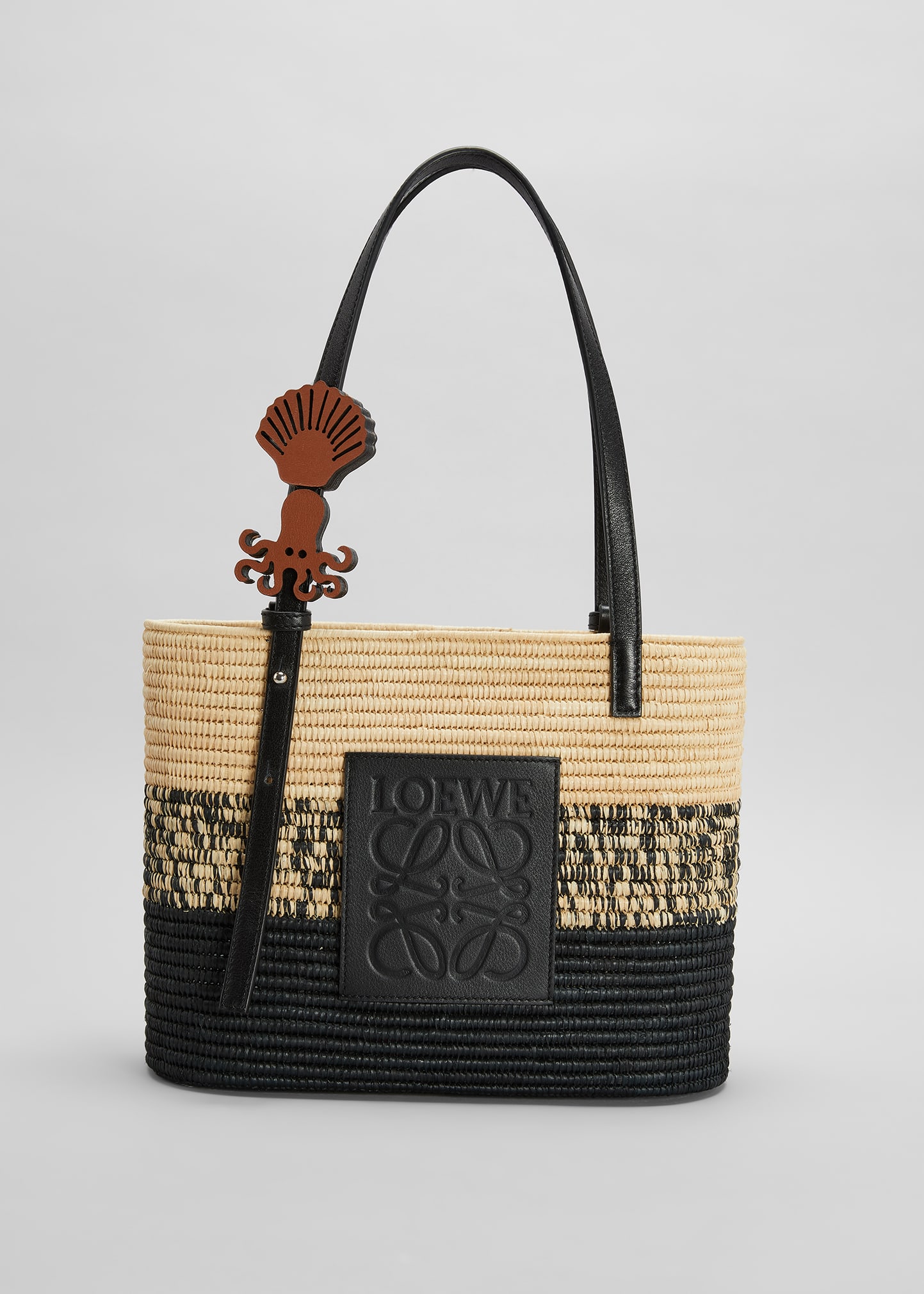 Loewe x Paula's Ibiza Square Basket Small Bag in Degrade Raffia
