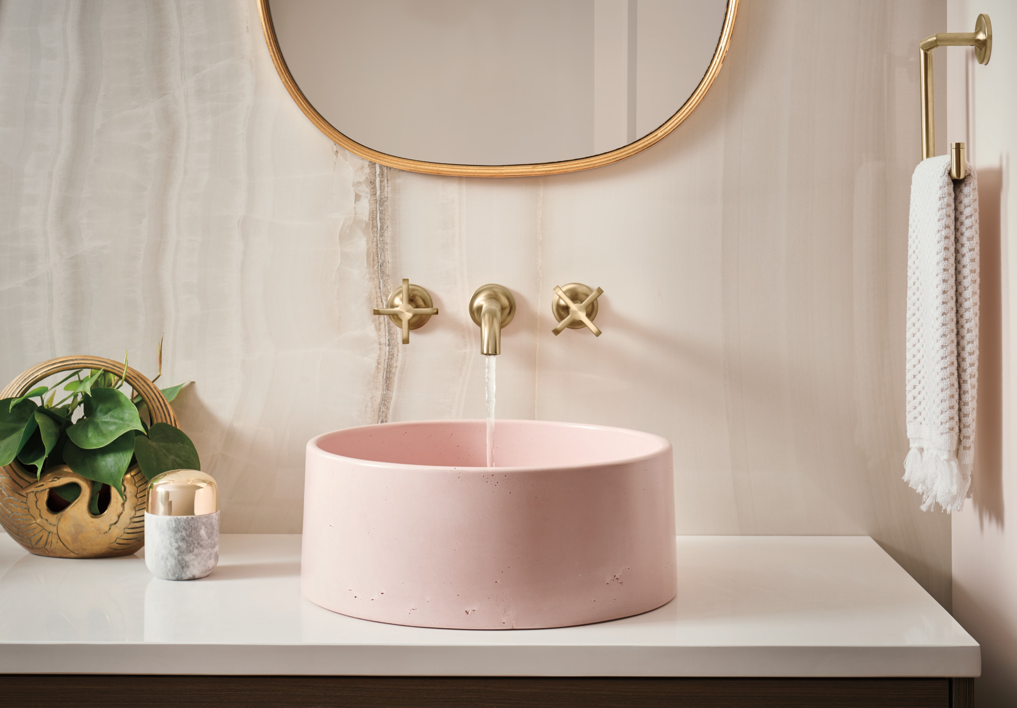 Odin® | Two-Handle Wall Mount Lavatory Faucet - Less Handles