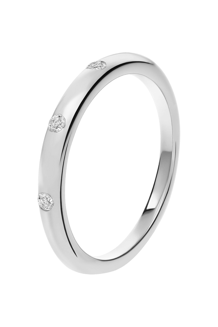 プラチナ フェディ リング に 0.06 カラット ダイヤモンド | ブルガリ