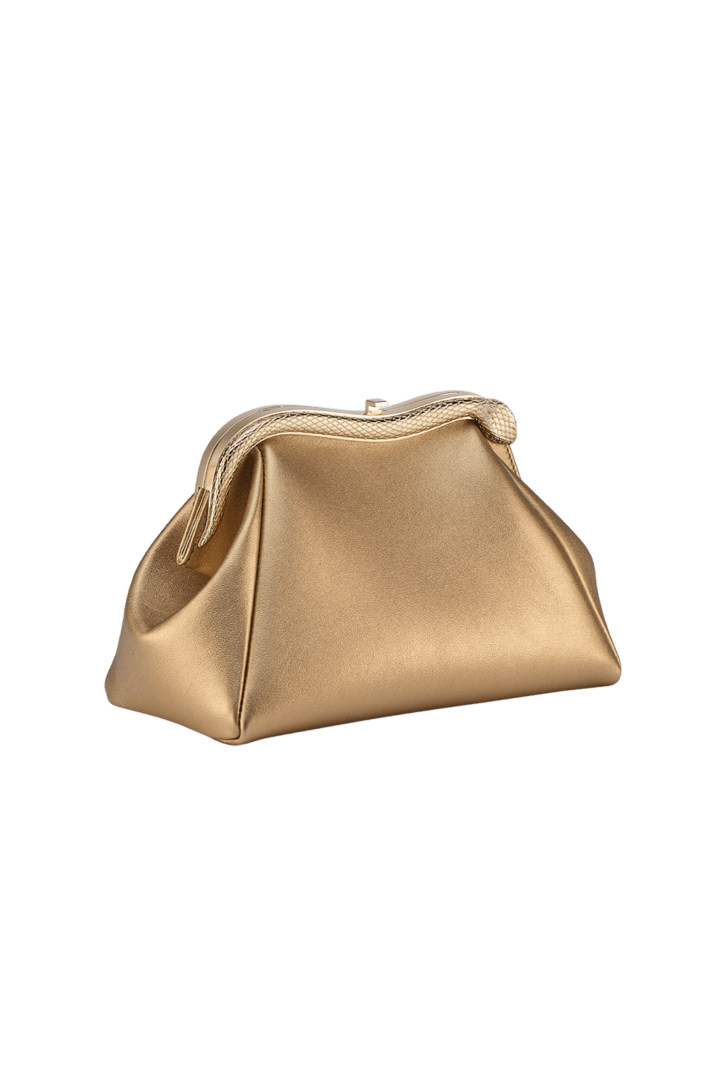 ゴールド カーフレザー セルペンティーヌ ポーチ 292927 | ブルガリ