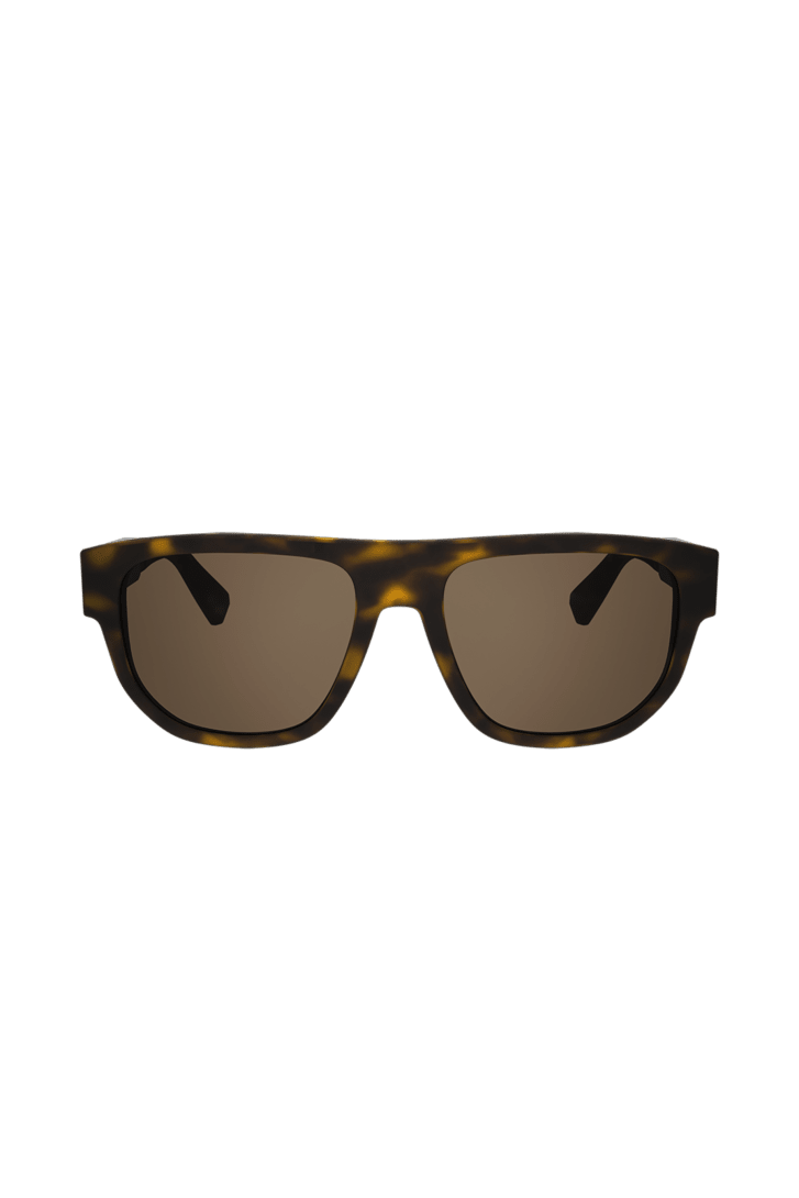 レクタンギュラー ブラウン ブルガリ アルミニウム サングラス 904392