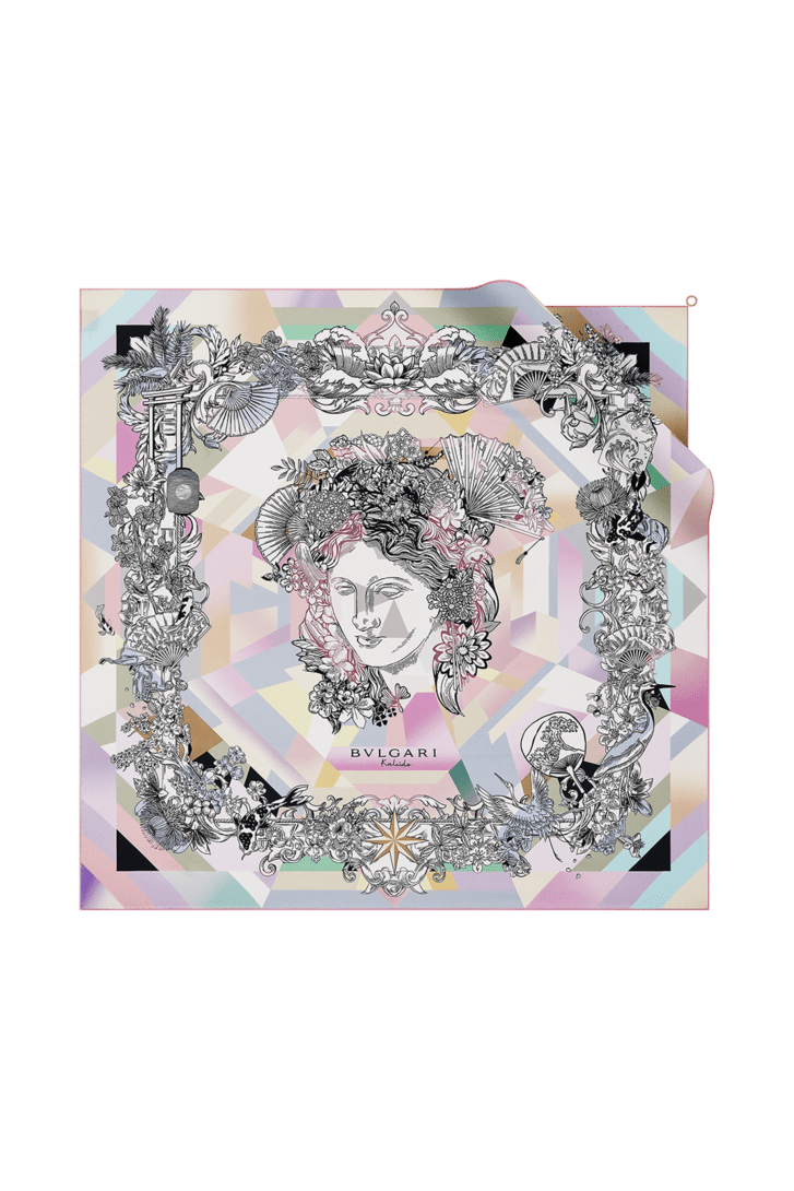 ピンク シルク ヘリテージ スカーフ 246398 | ブルガリ