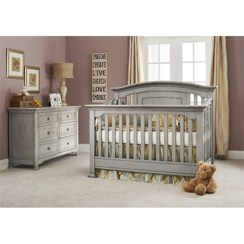 Centennial Medford Traditional Wood 4-in-1 Convertible Crib in