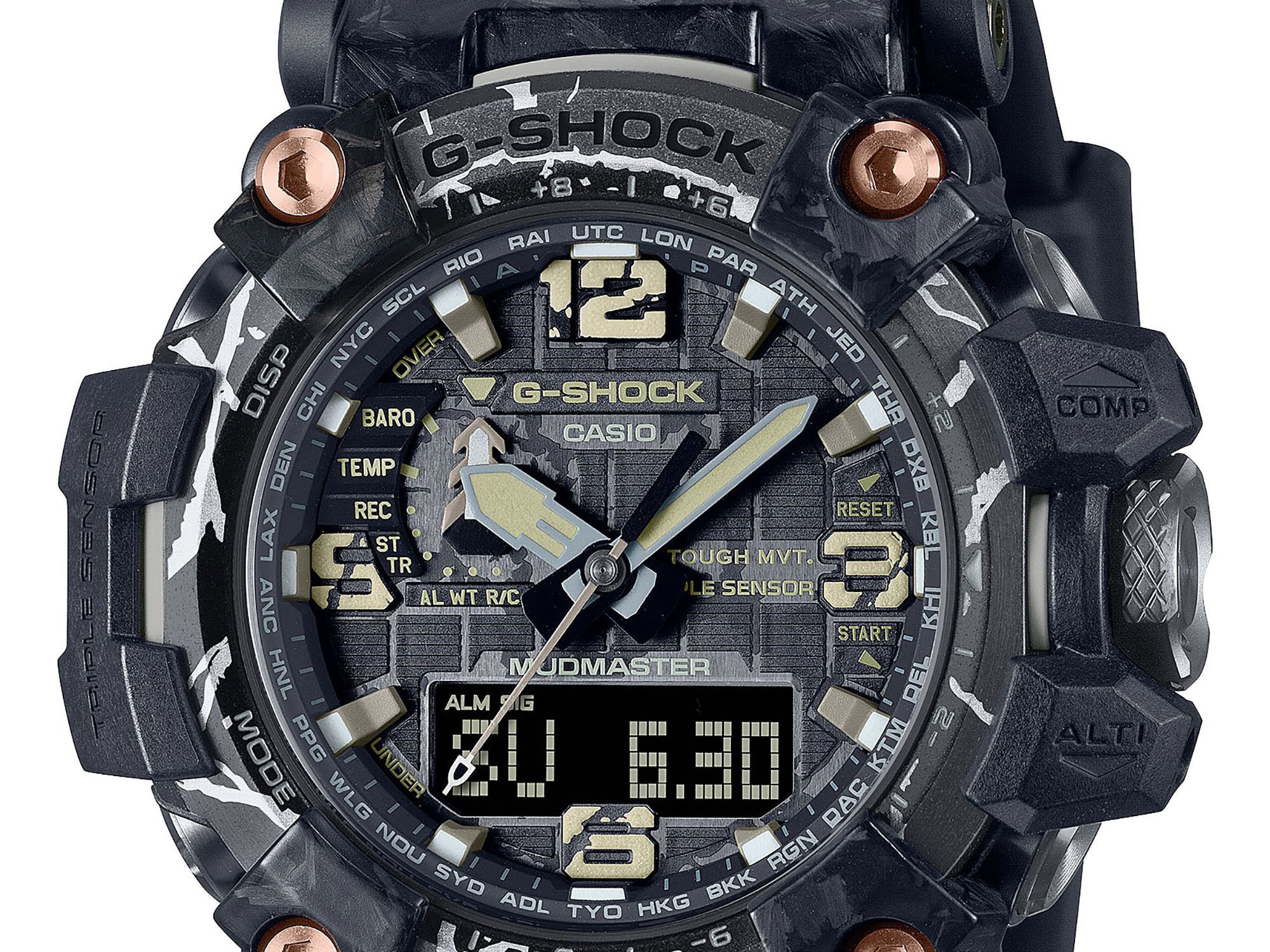 G-SHOCKの「マッドマスター」シリーズから、クラックドパターンが