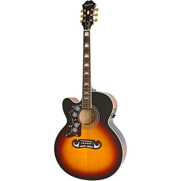 Epiphone J-200 EC Studio Left-Handed Acoustic-Electric Guitar