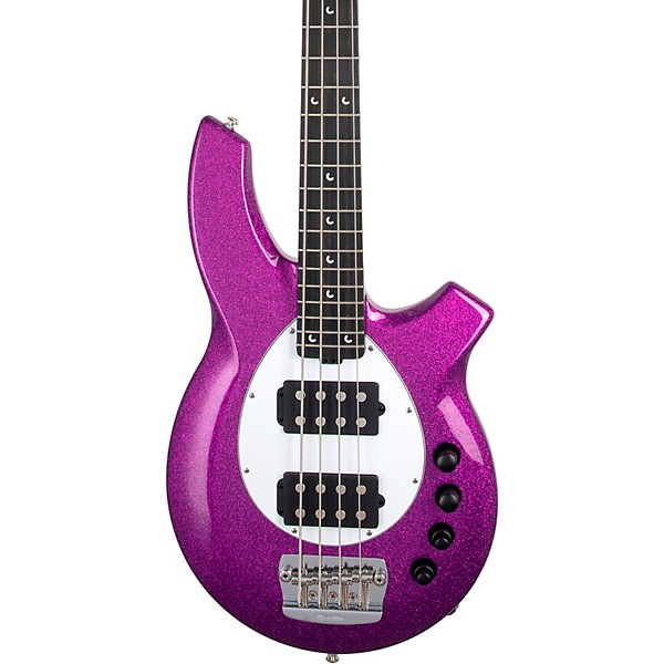 Ernie Ball Music Man Bongo 4 HH Bass Guitar Fuchsia Sparkle