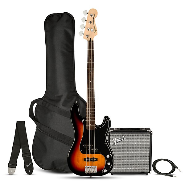 Squier Affinity Series PJ Bass Pack With Fender Rumble 15G Amp 3