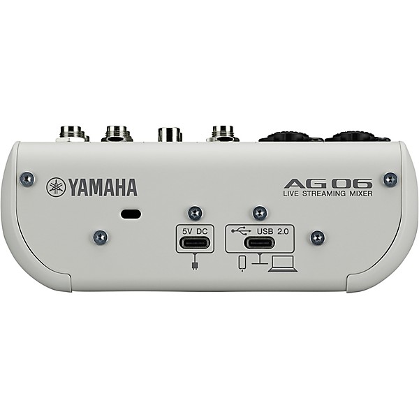 Yamaha AG06MK2 6-Channel Mixer/USB Interface for IOS/Mac/PC, White