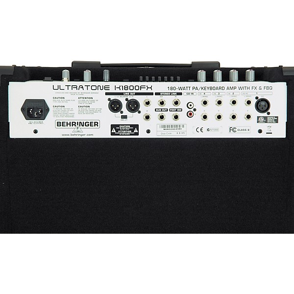 Open Box Behringer ULTRATONE K1800FX Keyboard Amp/PA System
