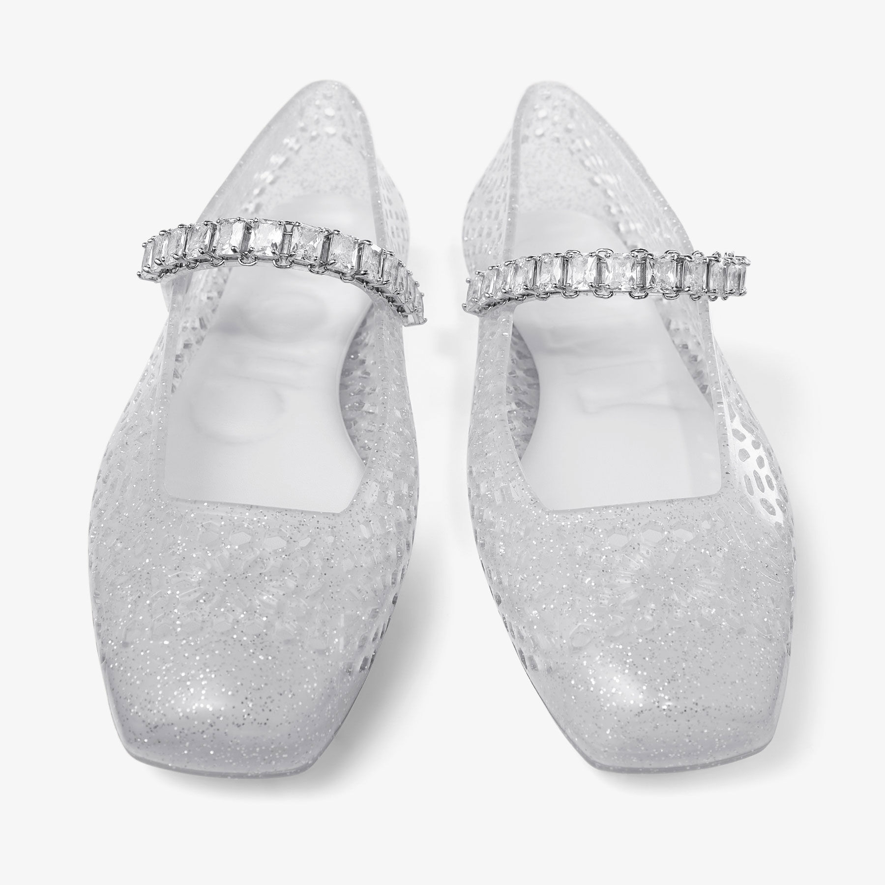 ザ ジェリー |クリスタル付き クリア ジェリーバレリーナ フラット