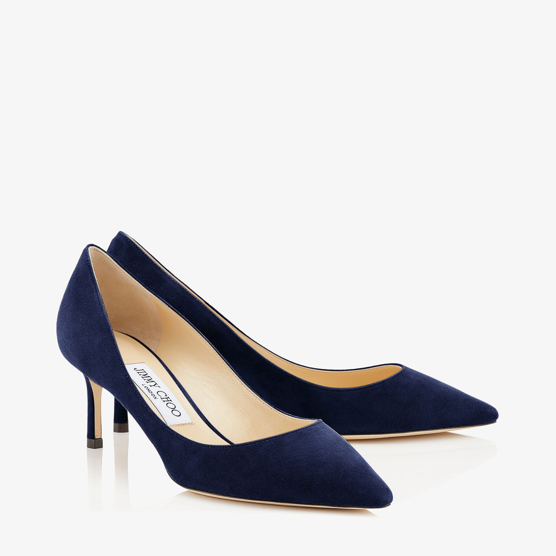 Navy Suede Pointed Pumps | ROMY 60 | 24:7 Icons | JIMMY CHOO