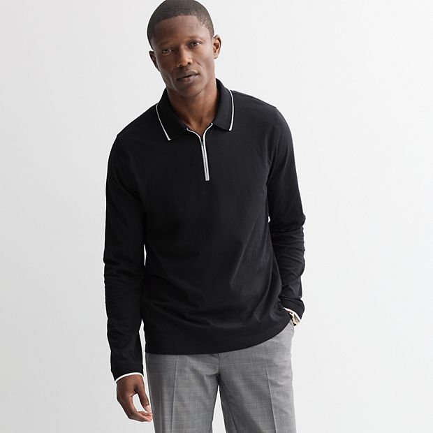 Men's Apt. 9® Long Sleeve Zipper Polo