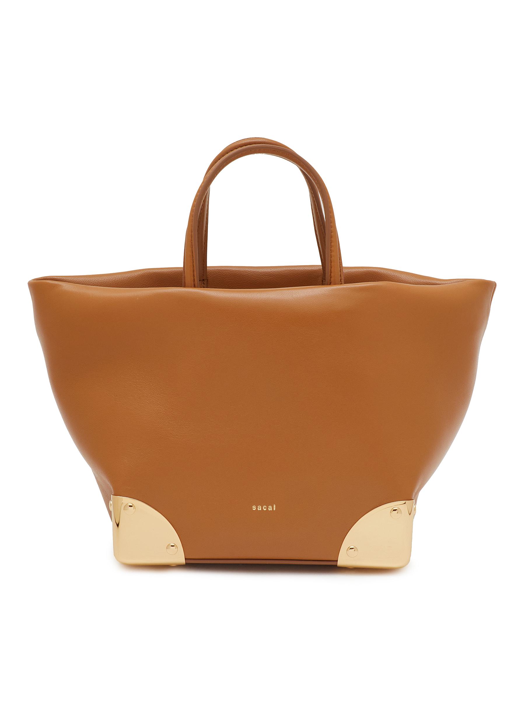 SACAI | Small Corner Metal Leather Tote Bag | Women | Lane Crawford