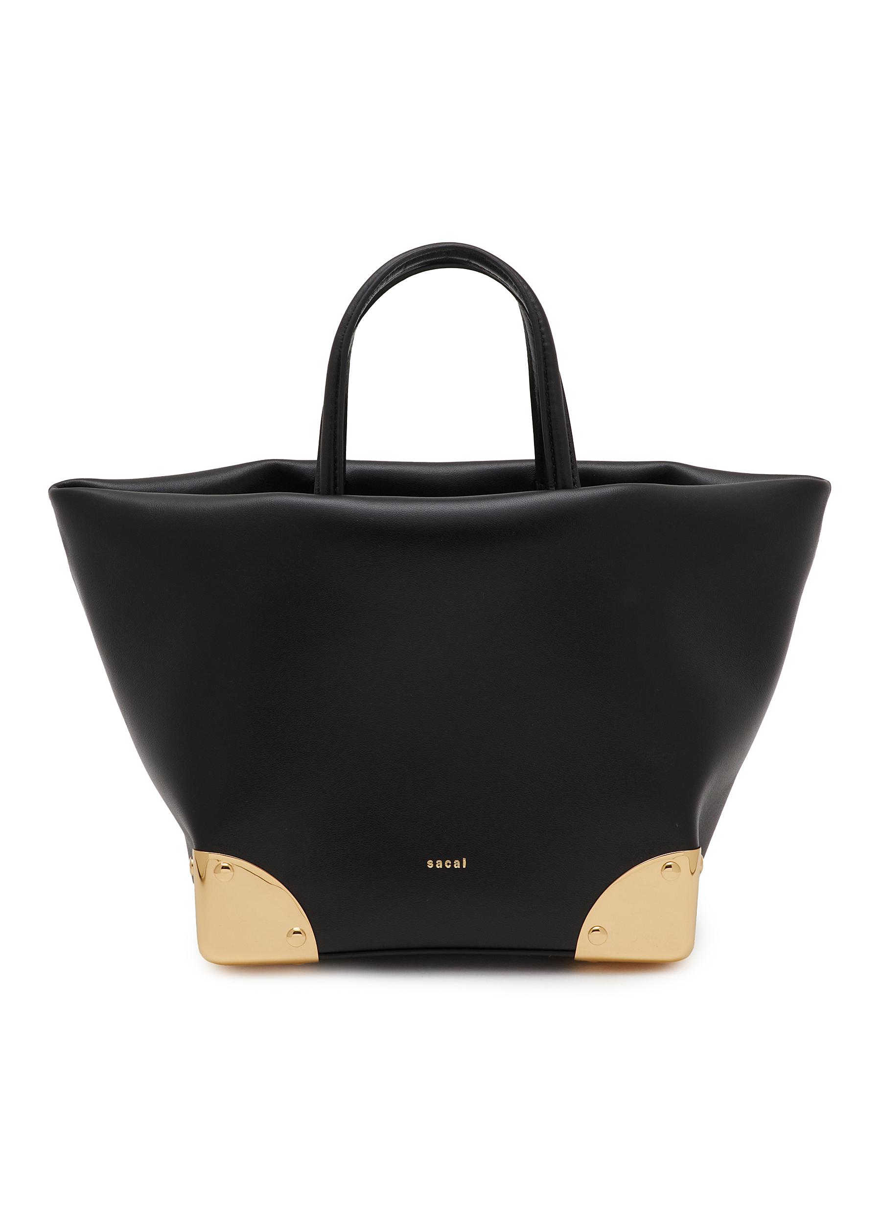 SACAI | Small Corner Metal Leather Tote Bag | Women | Lane Crawford