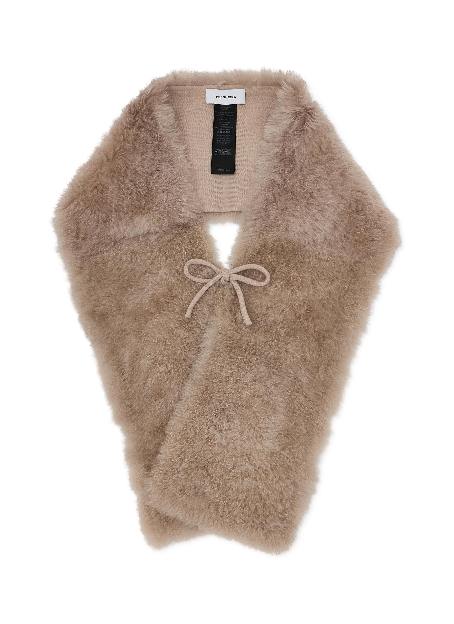 YVES SALOMON | Echarpe Feather Shearling Scarf | Women | Lane Crawford