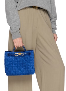 BOTTEGA VENETA | Small Andiamo Intrecciato Suede Bag | Women
