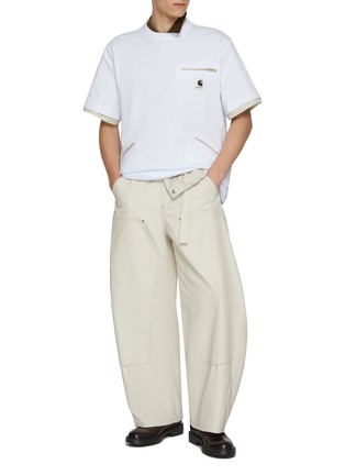 SACAI | X Carhartt WIP Zipper Detail Cotton T-Shirt | Men | Lane