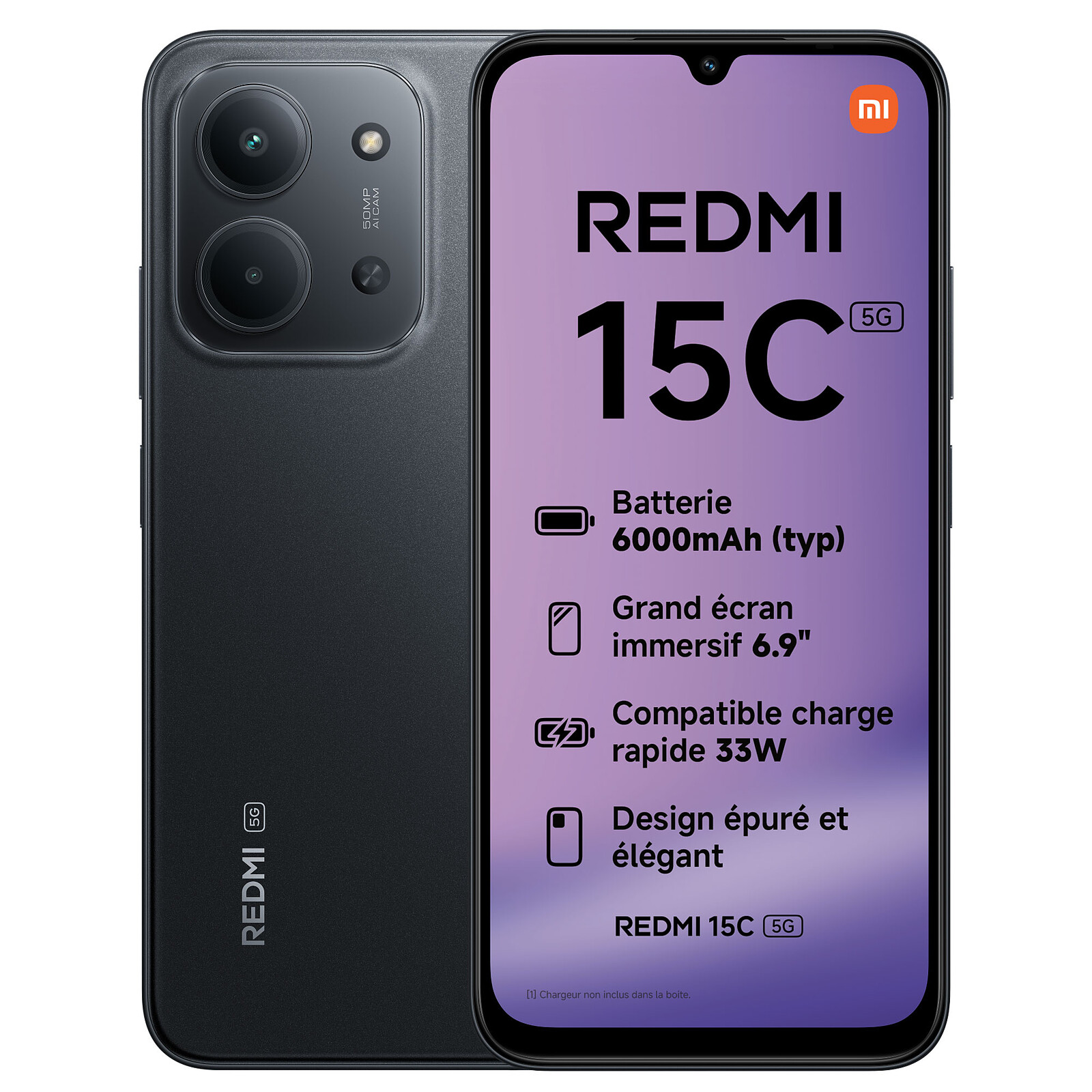 Xiaomi Redmi 15C 5G Black (4GB / 128GB) - Mobile phone