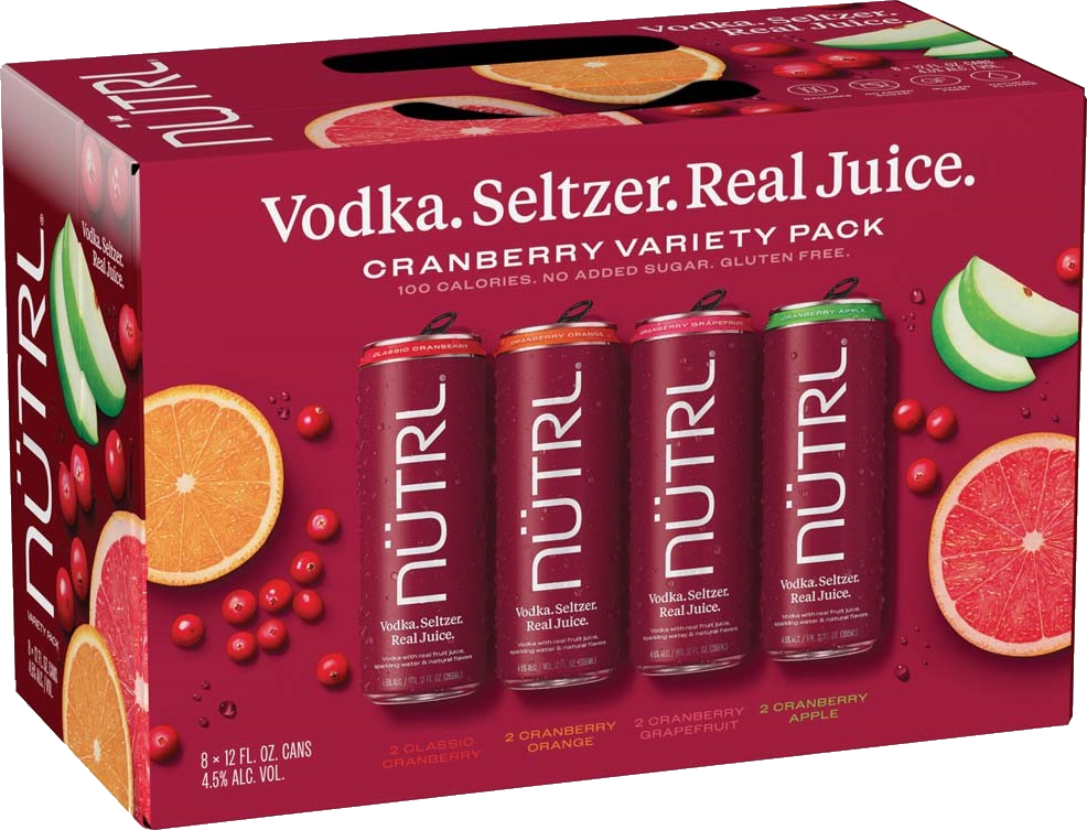 Nutrl Cranberry Variety 8Pk - 355Ml Cans | Lisa's Liquor Barn