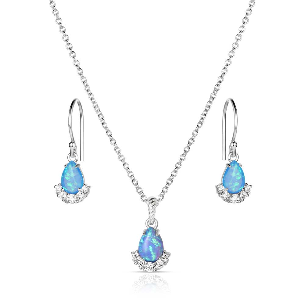 Blue Opal Flare Jewelry Set | Montana Silversmiths