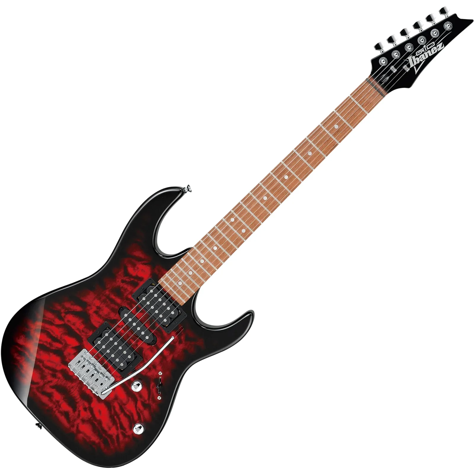 Ibanez Gio GRX70QA Electric Guitar - Transparent Red Burst
