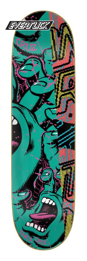 Santa Cruz - No Pattern Hand Everslick 8.5in x 32.2in Skateboard Deck
