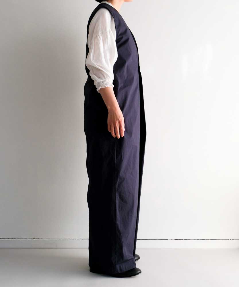 sold)ナチュラルタイプライターラップサロペットパンツ/UNIVERSALTISSU