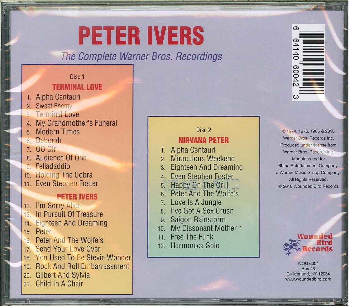 芽瑠璃堂 ＞ PETER IVERS 『The Complete Warner Bros. Recordings