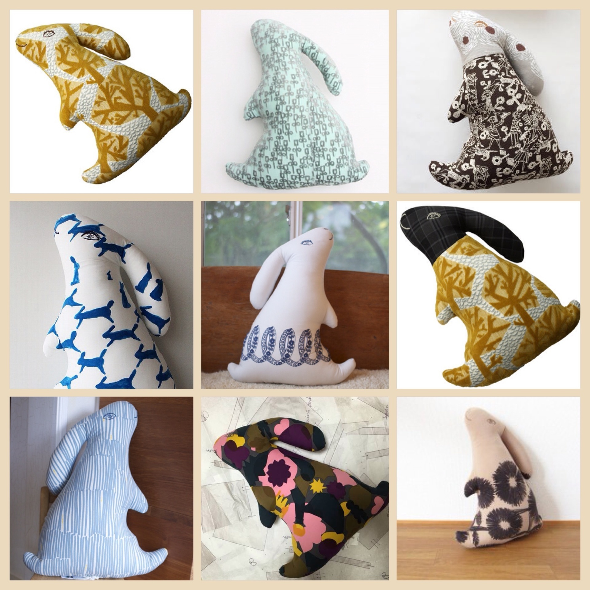 ミナペルホネン うさぎクッション flower cake ピースミナペルホネン