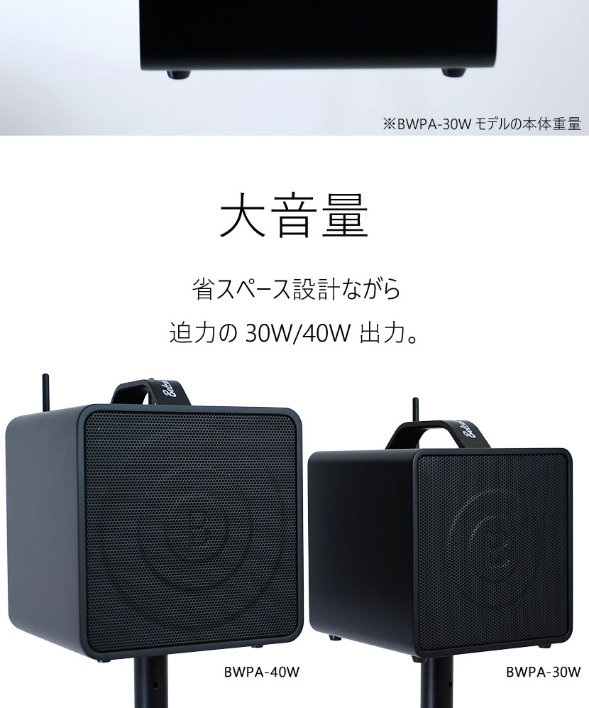 出力30W 充電式ポータブル・ワイヤレスマイクセット スピーカー