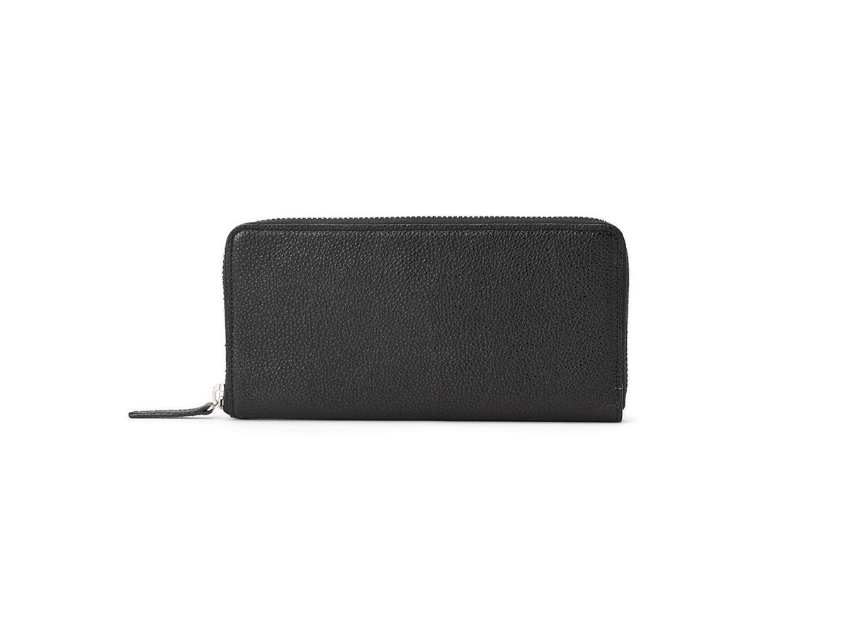 黒桟革 漆 ラウンドファスナー長財布 | 革財布のお店mic (ミック)