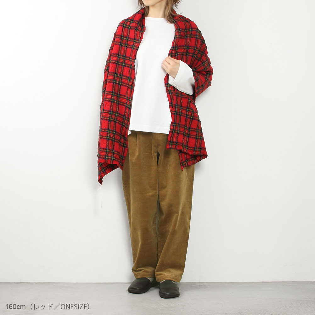 prit[プリット]ウールコットンタータンチェックストール P00640