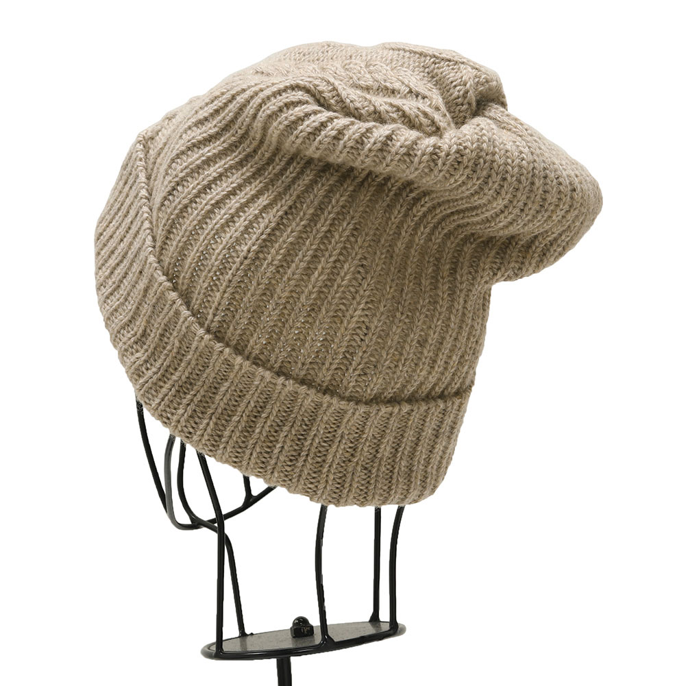 mature ha. [マチュアーハ]eco premiere pleats knit cap aran ECO-001