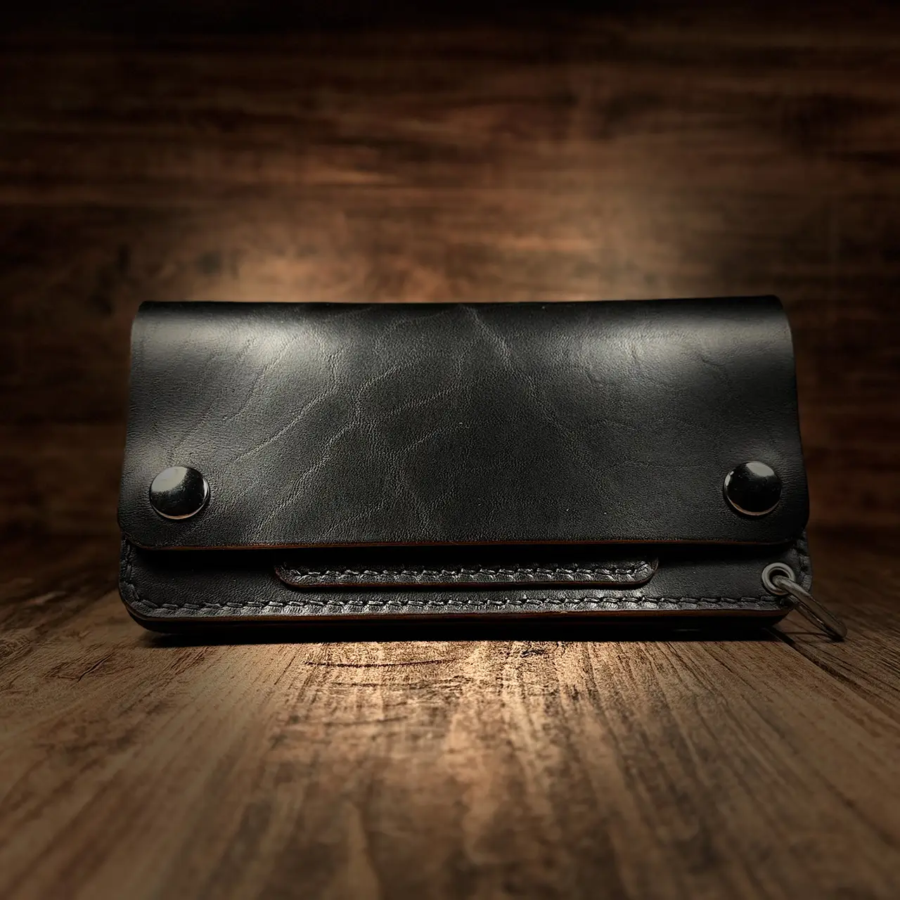 マリアム社ホースバット使用 ロングトラッカーウォレット｜茶芯