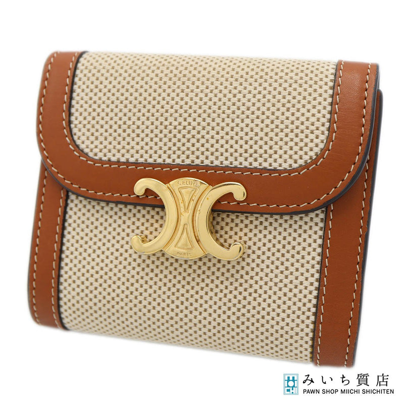CELINE セリーヌ スモールフラップウォレット トリオンフ テキスタイル