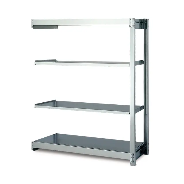 200kg/段 SUS304 中軽量ボルトレス ステンレス棚 増連型 高さ1800 x 棚