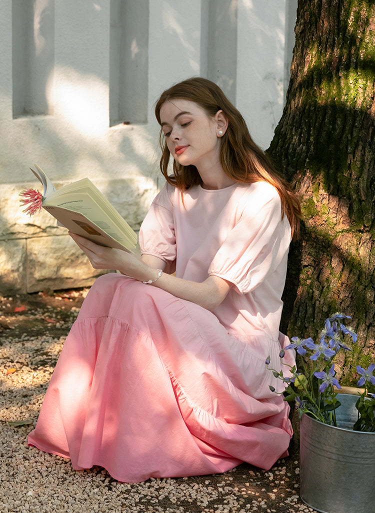 バックリボン ピンクグラデーションワンピース – MILINE（ミリネ）